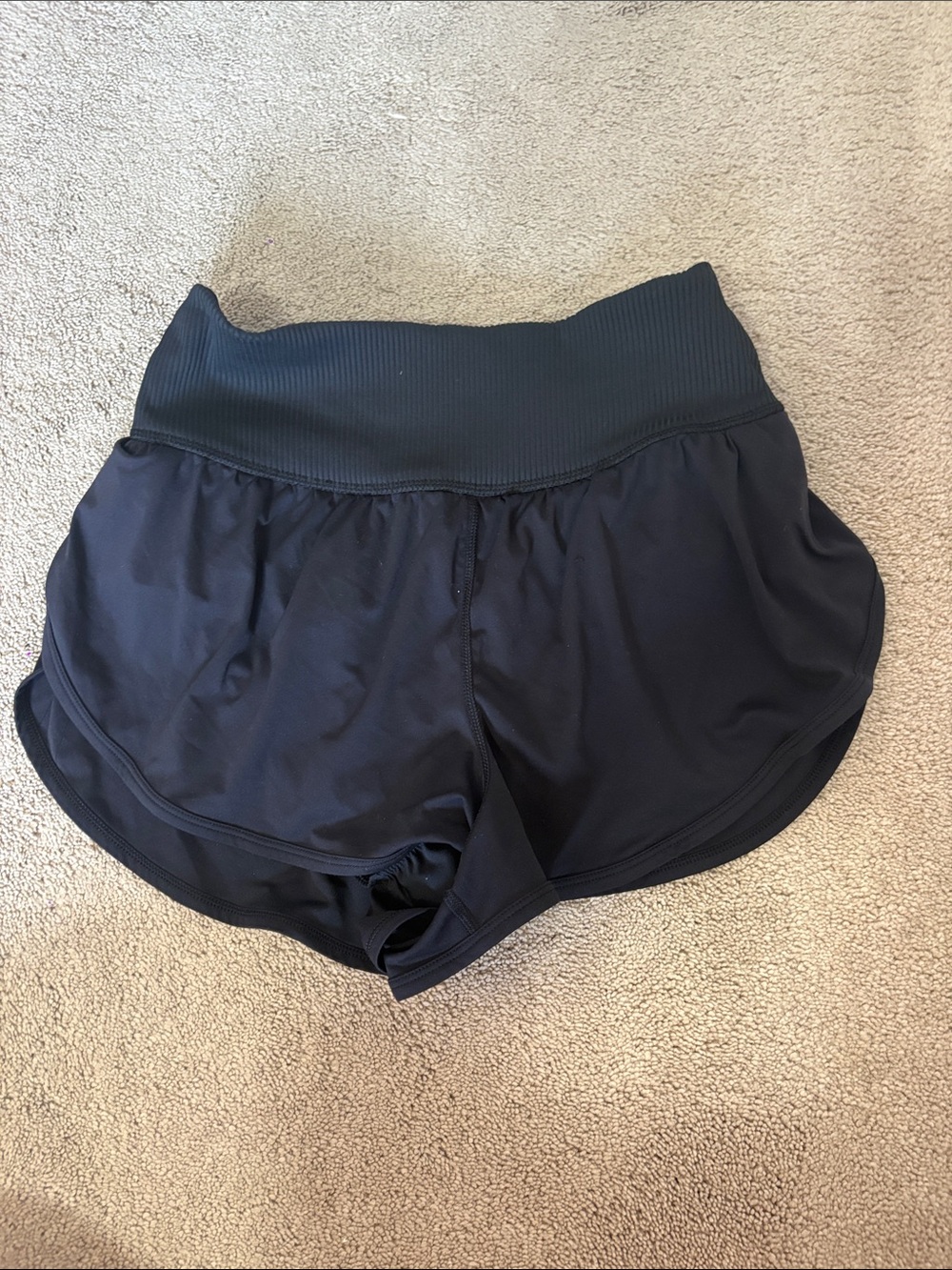 Free people Black Women's Athletic Shorts with High Waist - Picture 2 of 2